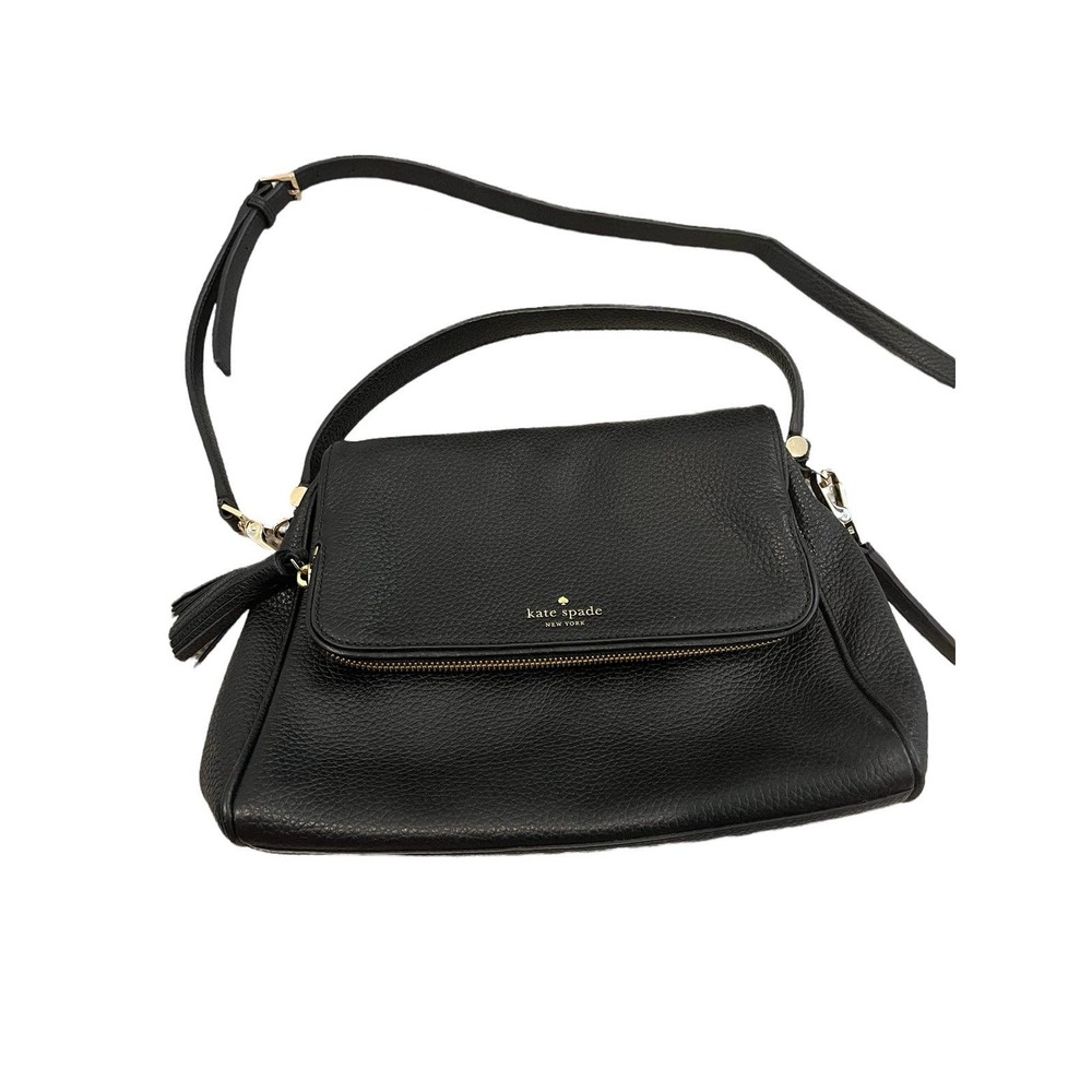 Kate Spade Chester Street Miri Black Pebble Leather Shoulder Bag or Crossbody - Picture 2 of 12